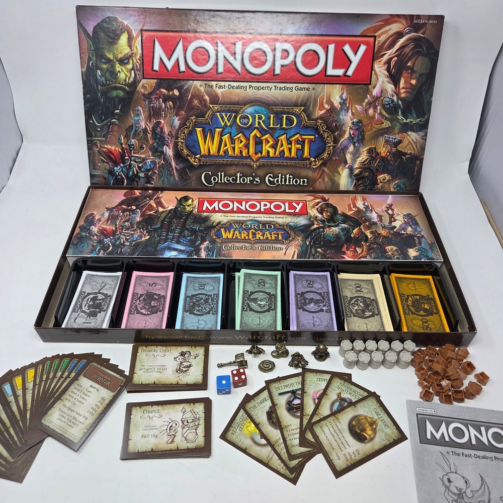 Monopoly World of Warcraft Collector's Edition Board Game 2012 Blizzard WoW READ